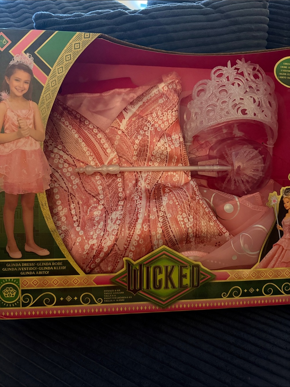 Wicked Glinda Pink Princess Kids Costume Set